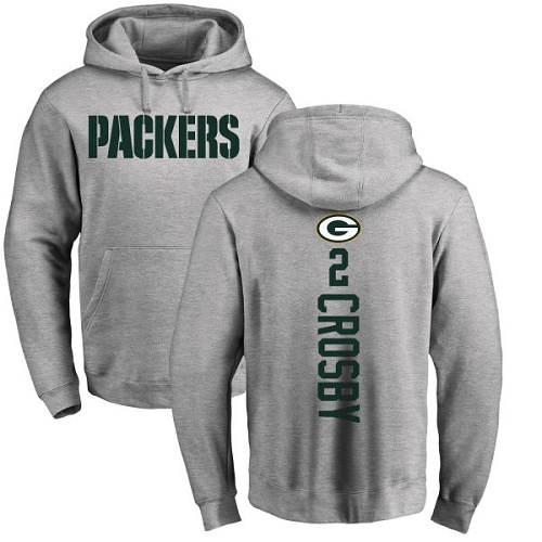 Green Bay Packers Ash #2 Crosby Mason Backer Nike NFL Pullover Hoodie->green bay packers->NFL Jersey